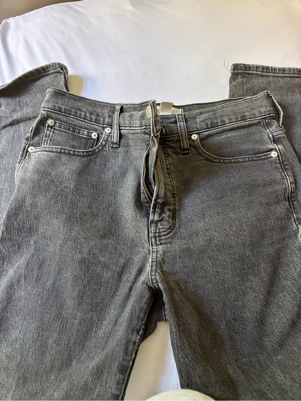 Madewell Charcoal Straight Jeans